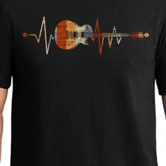 Retro Heartbeat Guitar Pajama Set