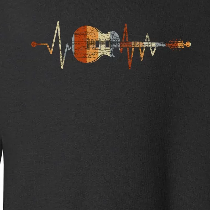 Retro Heartbeat Guitar Toddler Sweatshirt