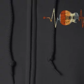 Retro Heartbeat Guitar Full Zip Hoodie