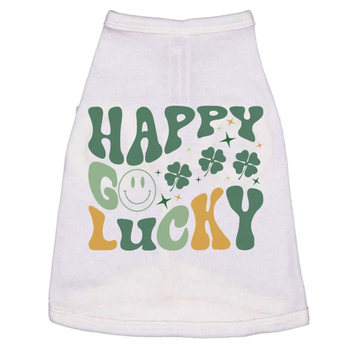 Retro Happy Go Lucky St Patricks Day Doggie Tank