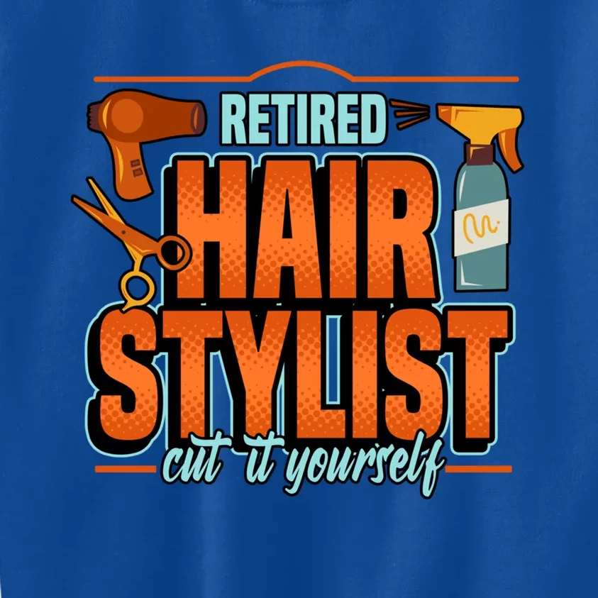 Retired Hairstylist Gift Kids Sweatshirt