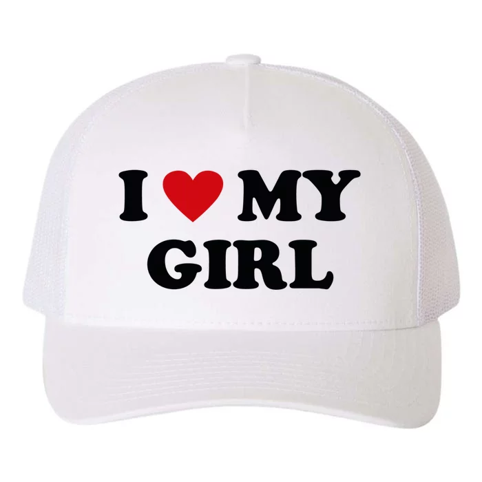 Red Heart Gift I Love My Gift Yupoong Adult 5-Panel Trucker Hat