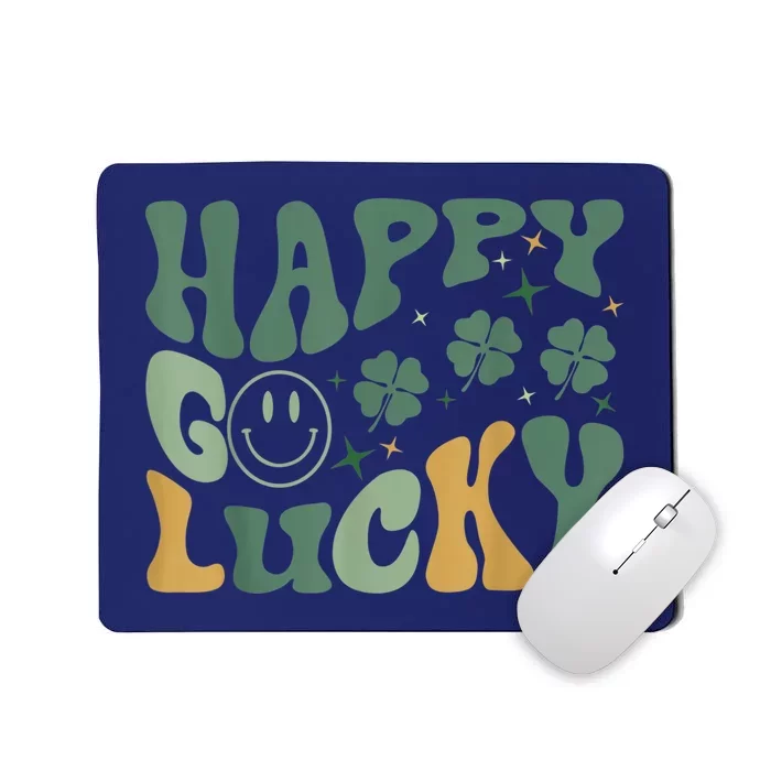 Retro Happy Go Lucky Boy St Patricks Day Mousepad