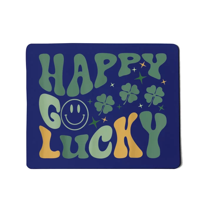 Retro Happy Go Lucky Boy St Patricks Day Mousepad