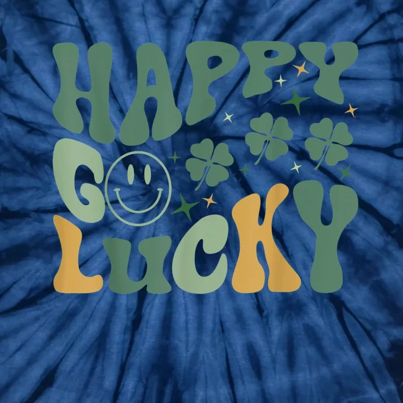 Retro Happy Go Lucky Boy St Patricks Day Tie-Dye T-Shirt