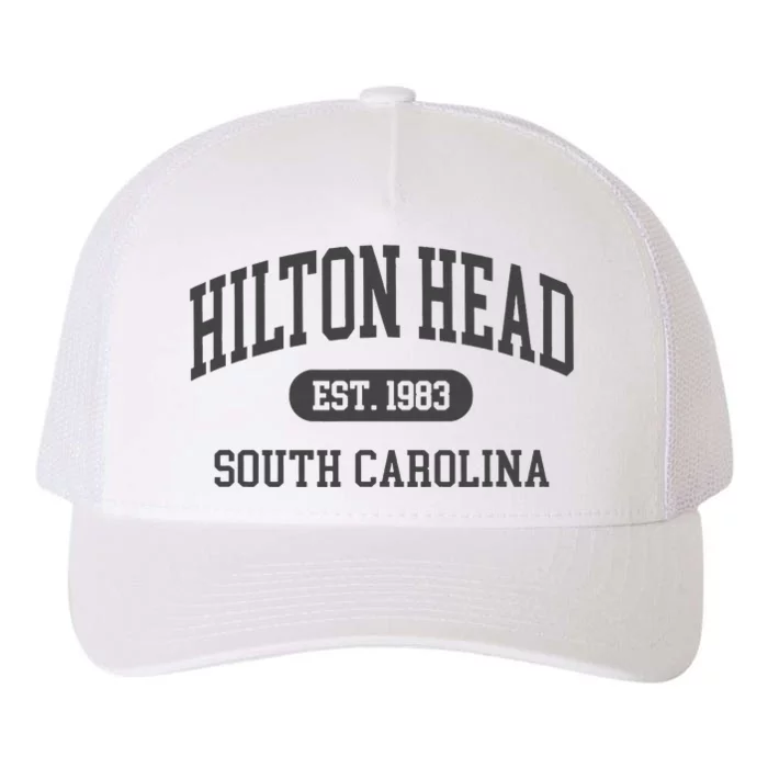 Retro Hilton Head Souvenir South Carolina Vintage Yupoong Adult 5-Panel Trucker Hat