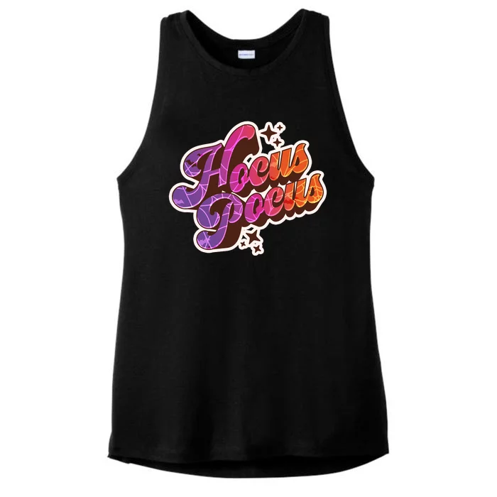 Retro Halloween Hocus Pocus Ladies Tri-Blend Wicking Tank