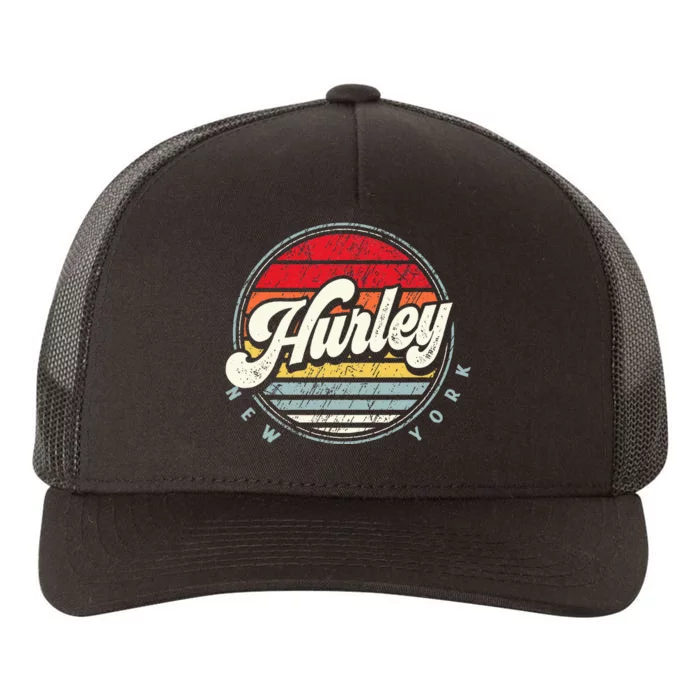 Retro Hurley Home State Cool 70s Style Sunset Yupoong Adult 5-Panel Trucker Hat