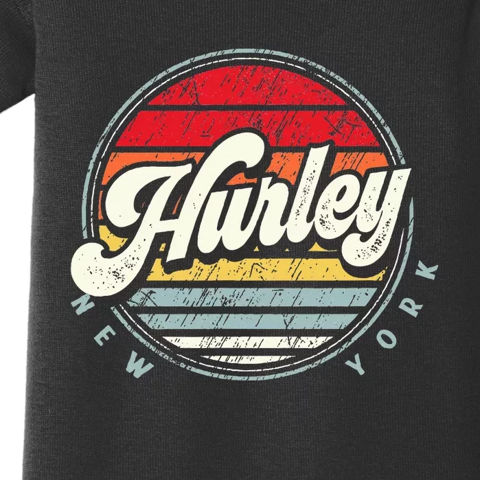 Retro Hurley Home State Cool 70s Style Sunset Baby Bodysuit