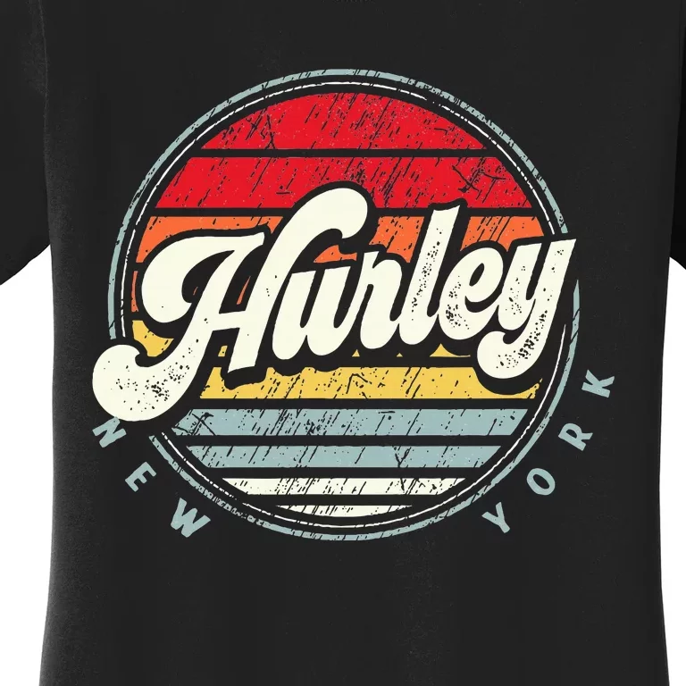 Retro Hurley Home State Cool 70s Style Sunset Women's T-Shirt