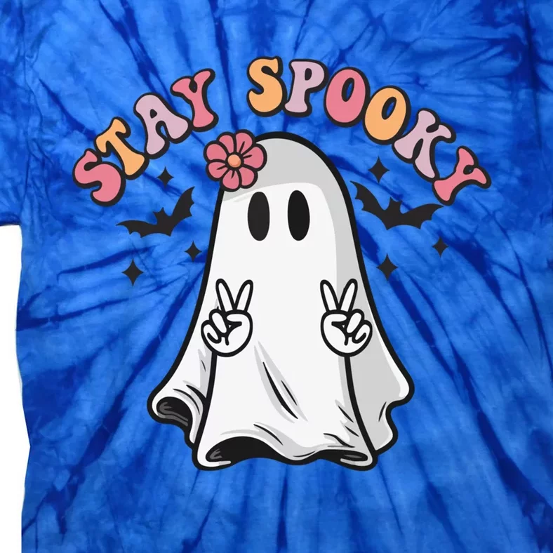 Retro Hippie Halloween Cute Ghost Stay Spooky Great Gift Tie-Dye T-Shirt