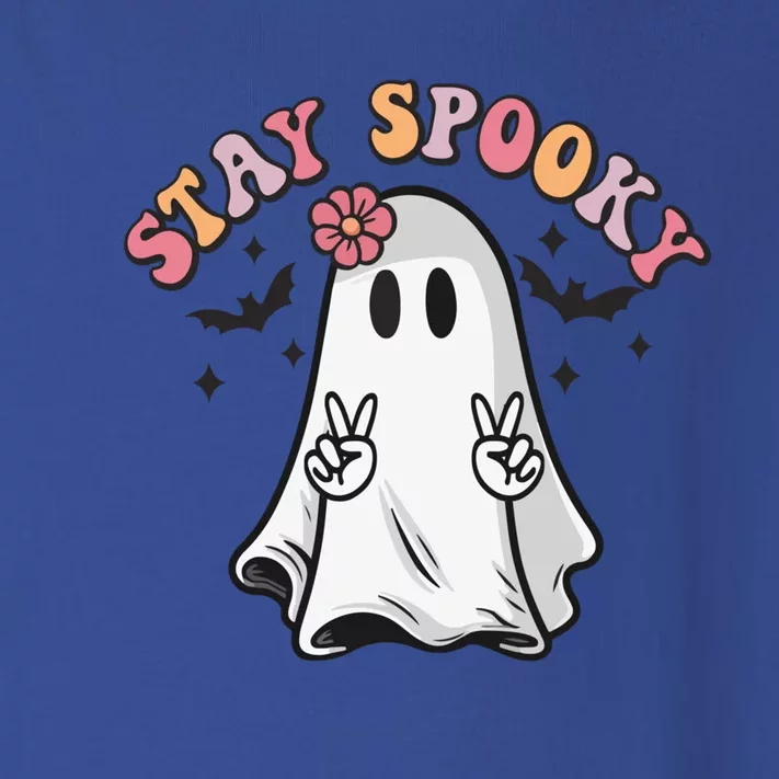 Retro Hippie Halloween Cute Ghost Stay Spooky Great Gift Toddler Long Sleeve Shirt