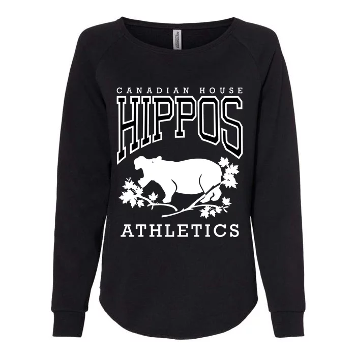 Retrontario House Hippos Womens California Wash Sweatshirt