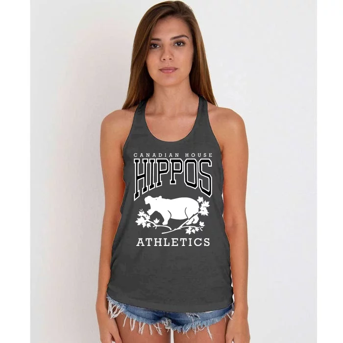 Retrontario House Hippos Women's Knotted Racerback Tank