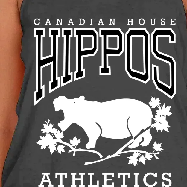 Retrontario House Hippos Women's Knotted Racerback Tank