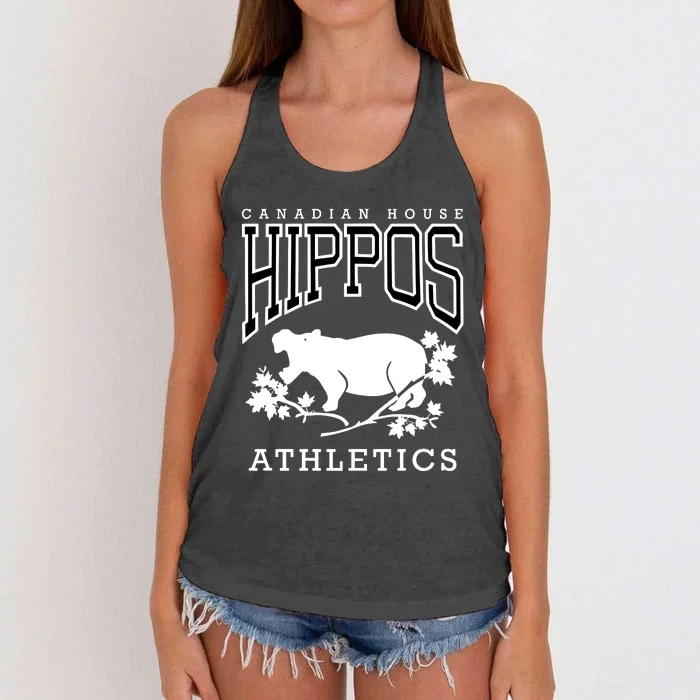 Retrontario House Hippos Women's Knotted Racerback Tank