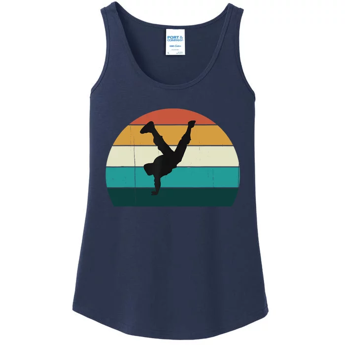 Retro Hip Hop Vintage Sunset Break Dancing Routine Gift Ladies Essential Tank