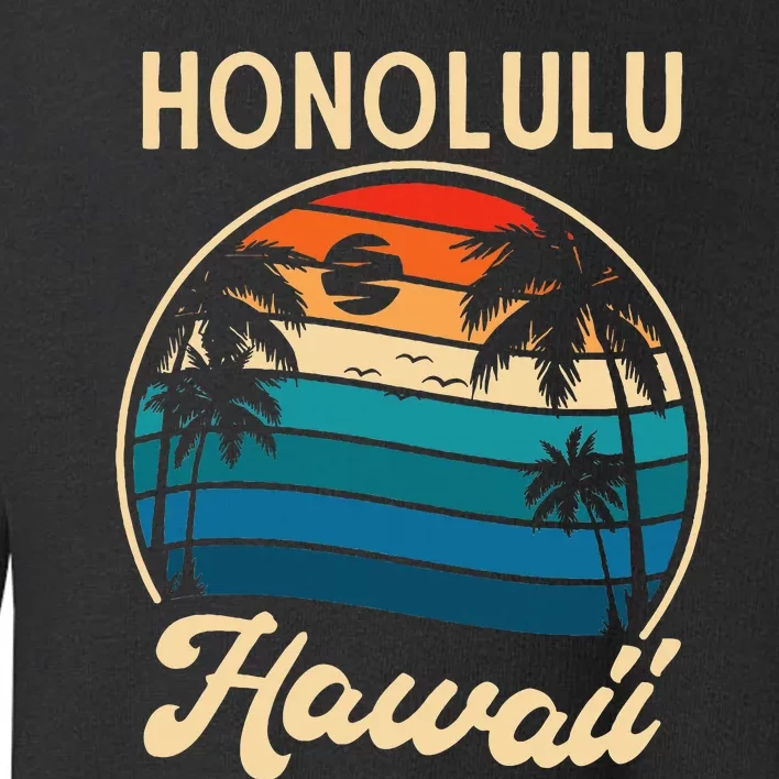 Retro Honolulu Hawaii Toddler Sweatshirt