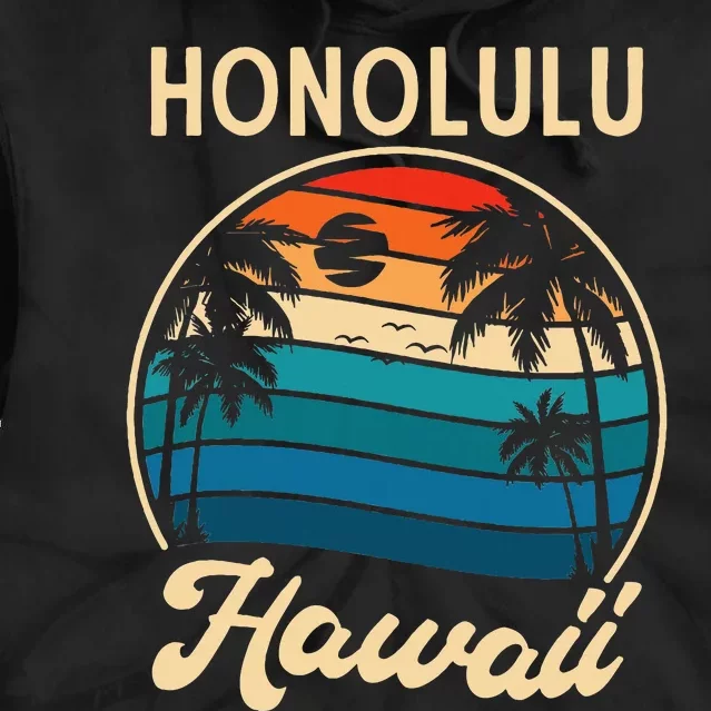 Retro Honolulu Hawaii Tie Dye Hoodie