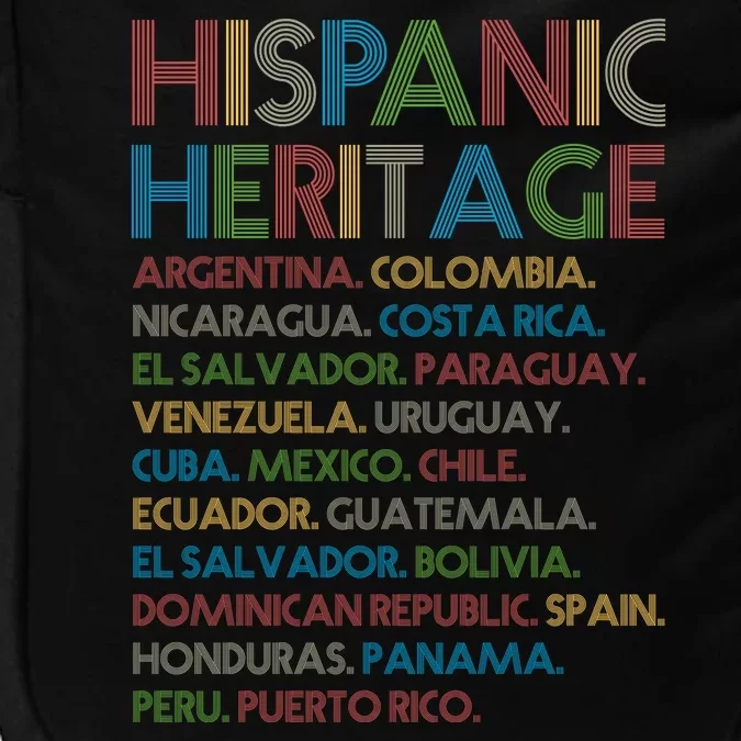 Retro Hispanic Heritage Month Countries Impact Tech Backpack