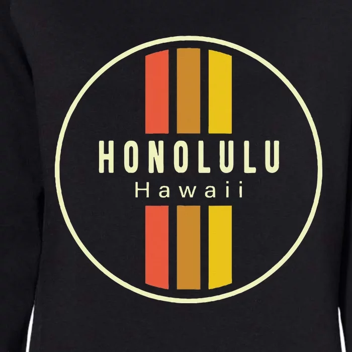 Retro Honolulu Hawaii Womens California Wash Sweatshirt