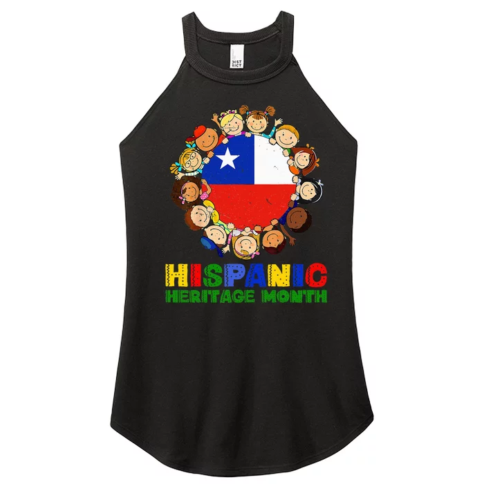 retro Hispanic Heritage Month Chile Women’s Perfect Tri Rocker Tank