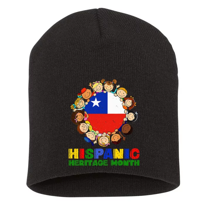 retro Hispanic Heritage Month Chile Short Acrylic Beanie