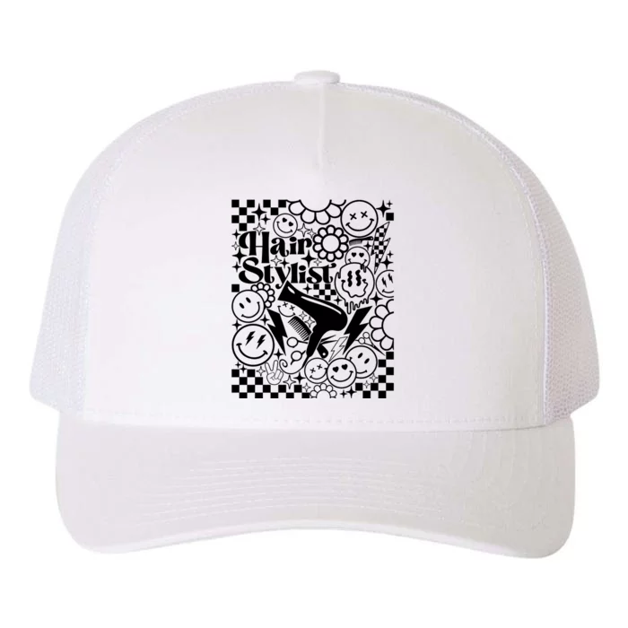 Retro Hairstylist Hair Stylist Gift Idea Trending Hairdresser Funny Yupoong Adult 5-Panel Trucker Hat