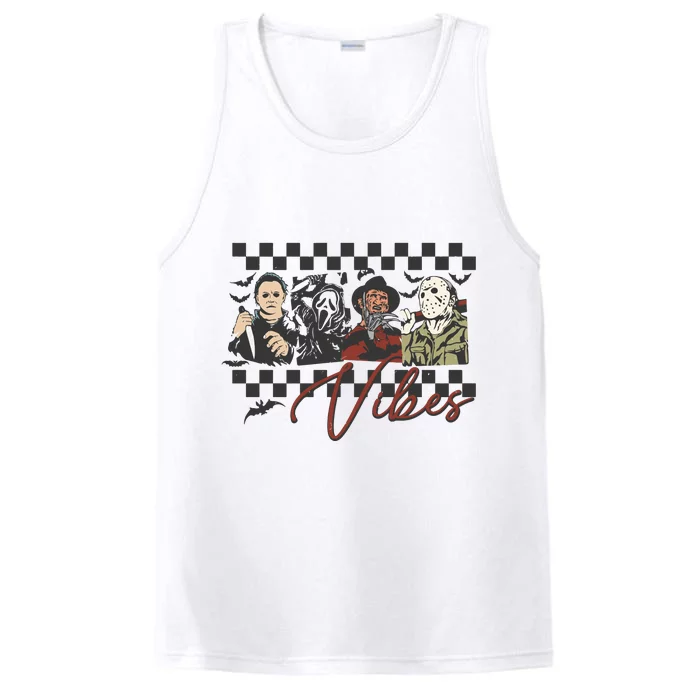 Retro Halloween Horror Sublimation Spooky Vibes Performance Tank