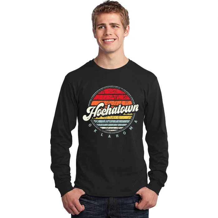 Retro Hochatown Home State Cool 70s Style Sunset Tall Long Sleeve T-Shirt