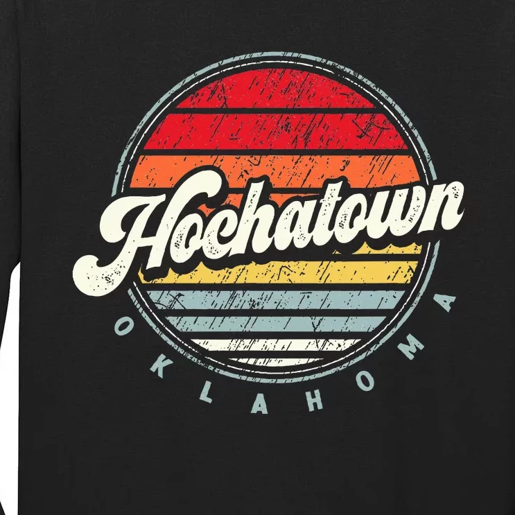 Retro Hochatown Home State Cool 70s Style Sunset Tall Long Sleeve T-Shirt