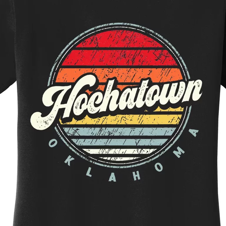 Retro Hochatown Home State Cool 70s Style Sunset Women's T-Shirt