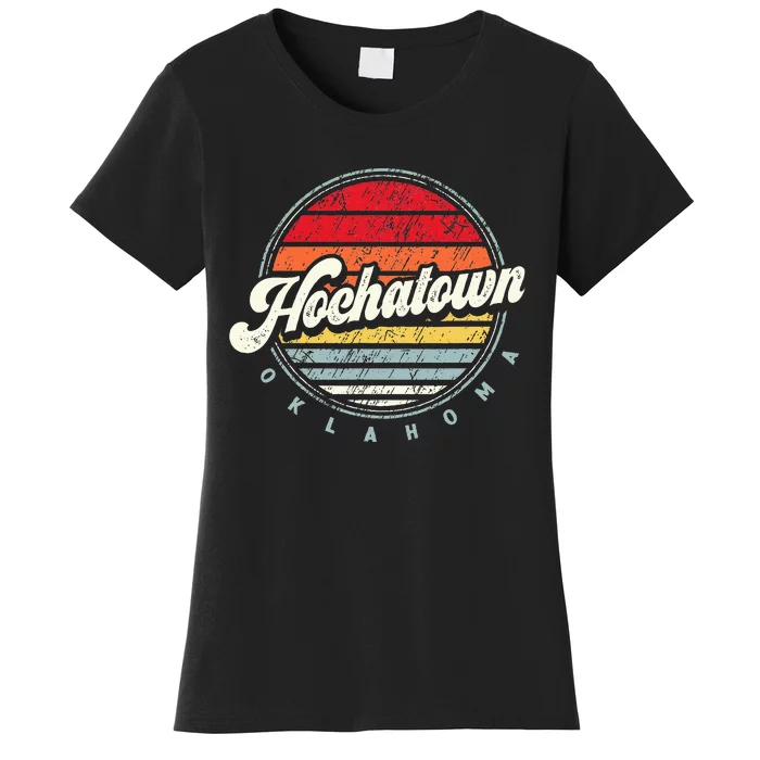 Retro Hochatown Home State Cool 70s Style Sunset Women's T-Shirt