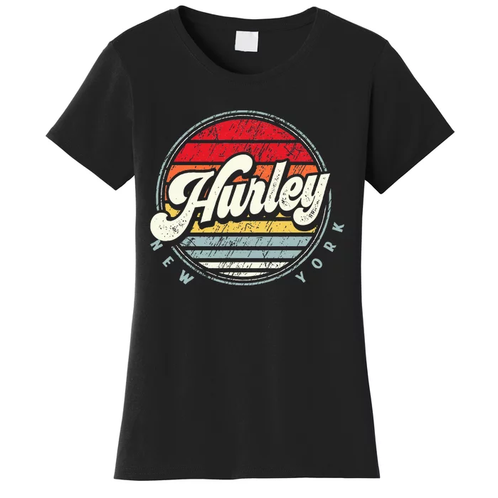 Retro Hurley Home State Cool 70s Style Sunset Women's T-Shirt