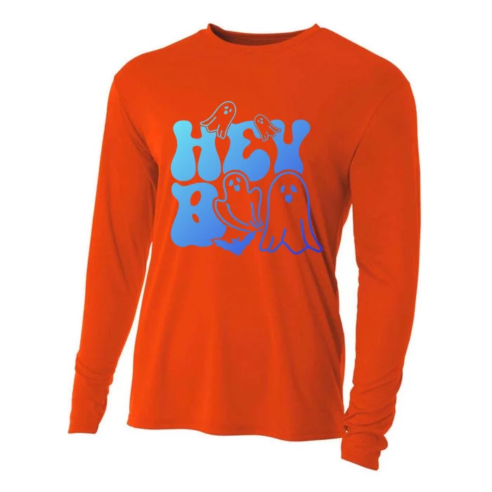 Retro Halloween Hey Boo Cool Gift Cooling Performance Long Sleeve Crew