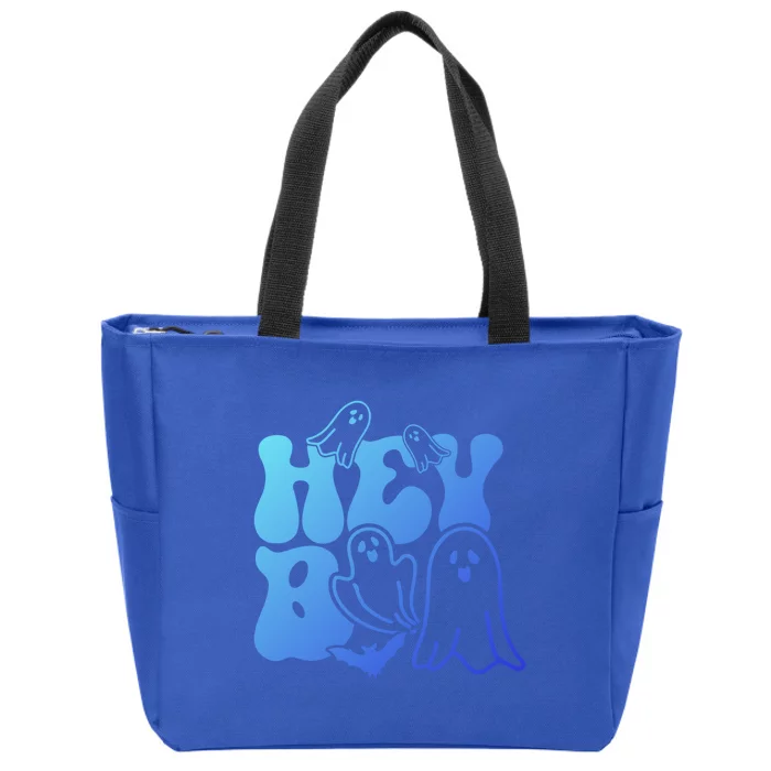 Retro Halloween Hey Boo Cool Gift Zip Tote Bag