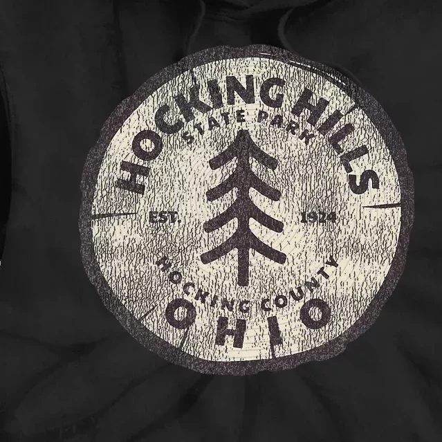 Retro Hocking Hills State Park Souvenir Tie Dye Hoodie