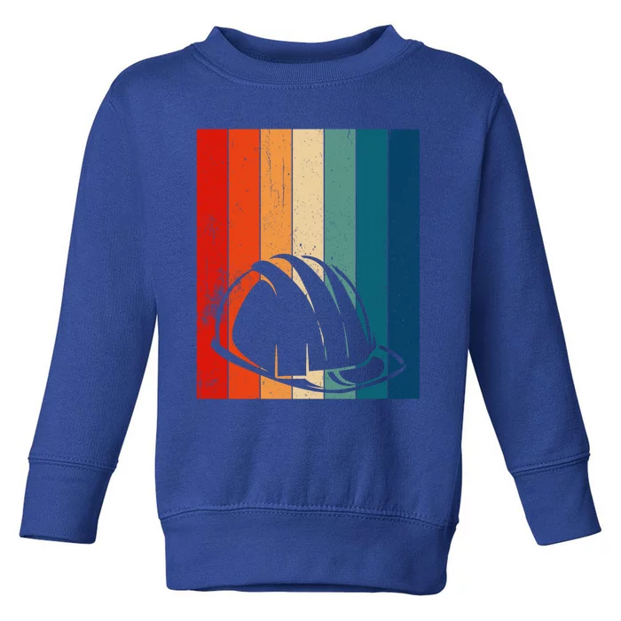 Retro Hard Hat Construction Worker Gift Toddler Sweatshirt