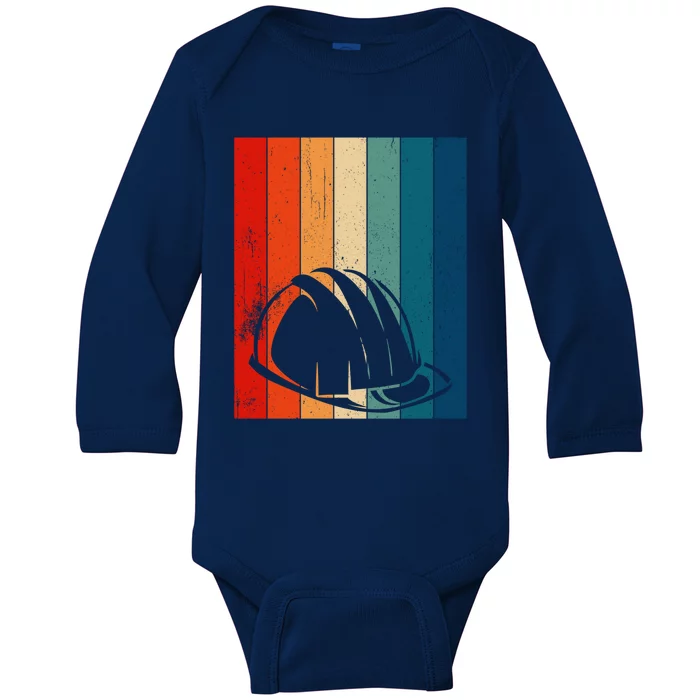 Retro Hard Hat Construction Worker Gift Baby Long Sleeve Bodysuit