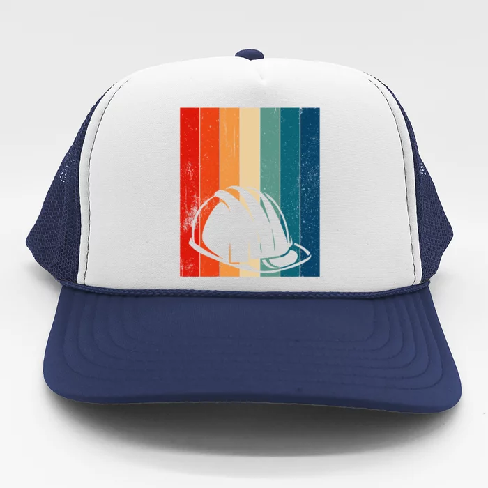 Retro Hard Hat Construction Worker Gift Trucker Hat