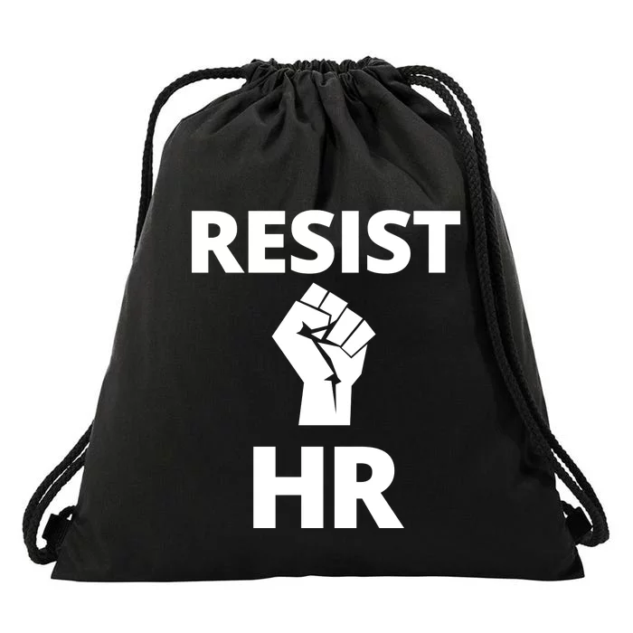 Resist HR Human Resources Funny Bosses Day Admin Work Humor Gift Drawstring Bag