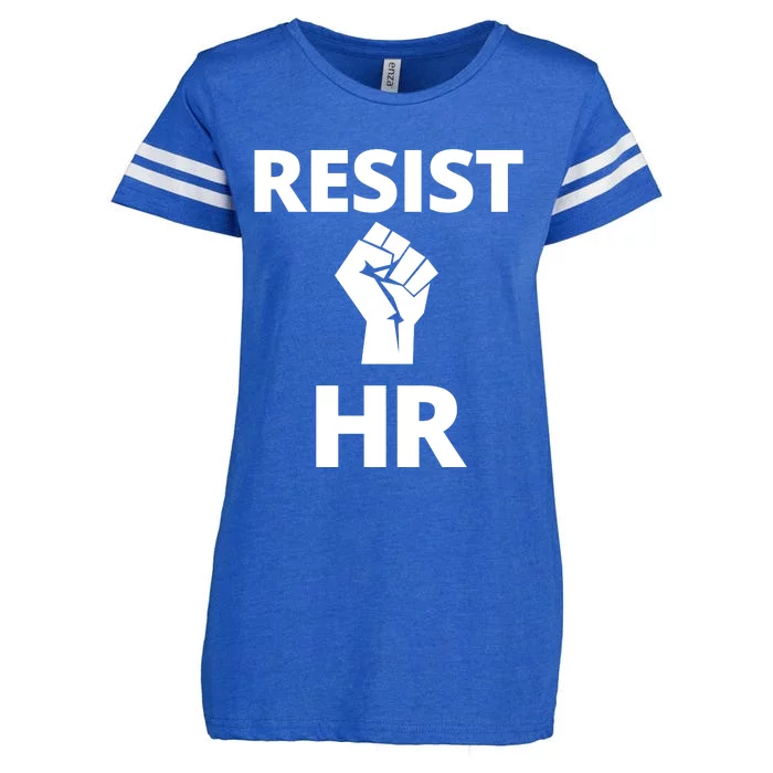 Resist HR Human Resources Funny Bosses Day Admin Work Humor Gift Enza Ladies Jersey Football T-Shirt