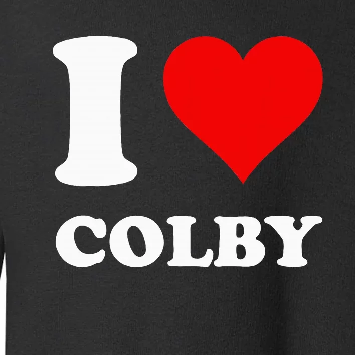 Red Heart I Love Colby Toddler Sweatshirt