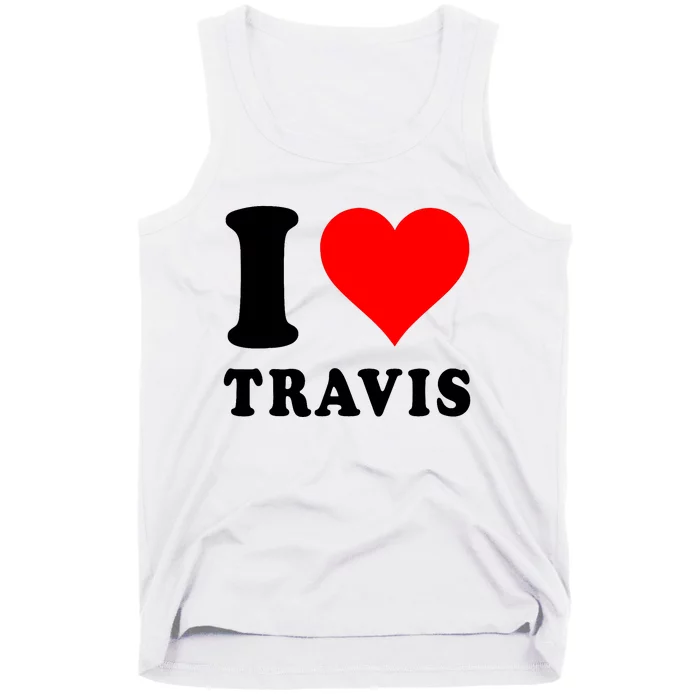 Red Heart I Love Travis Tank Top