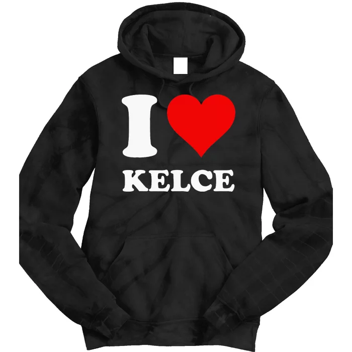 Red Heart I Love K.E.L.C.E Tie Dye Hoodie