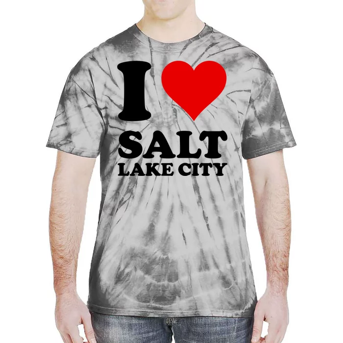 Red Heart I Love Salt Lake City Tie-Dye T-Shirt