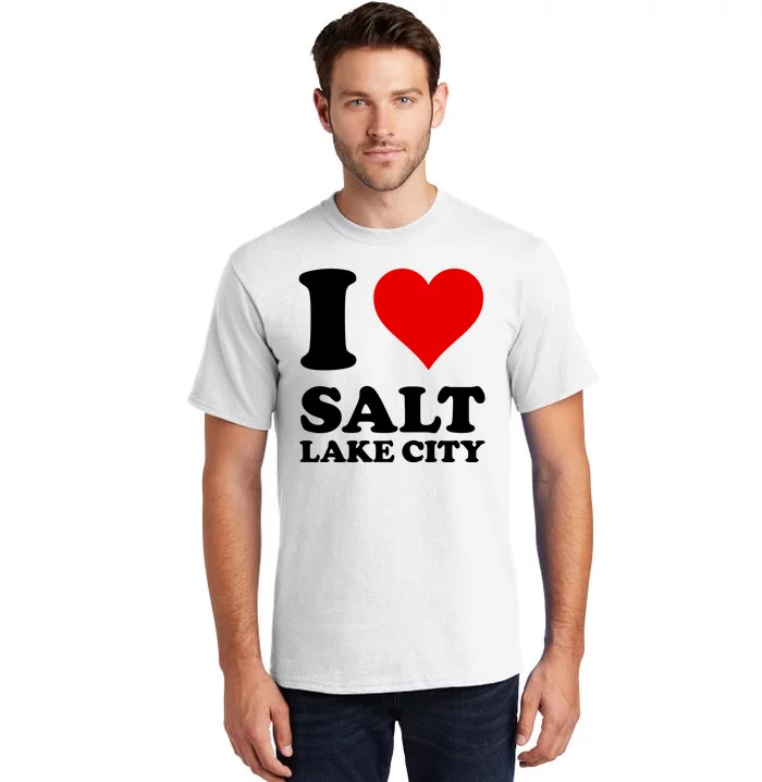 Red Heart I Love Salt Lake City Tall T-Shirt