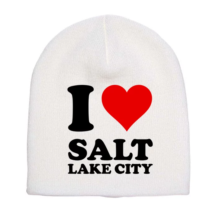 Red Heart I Love Salt Lake City Short Acrylic Beanie