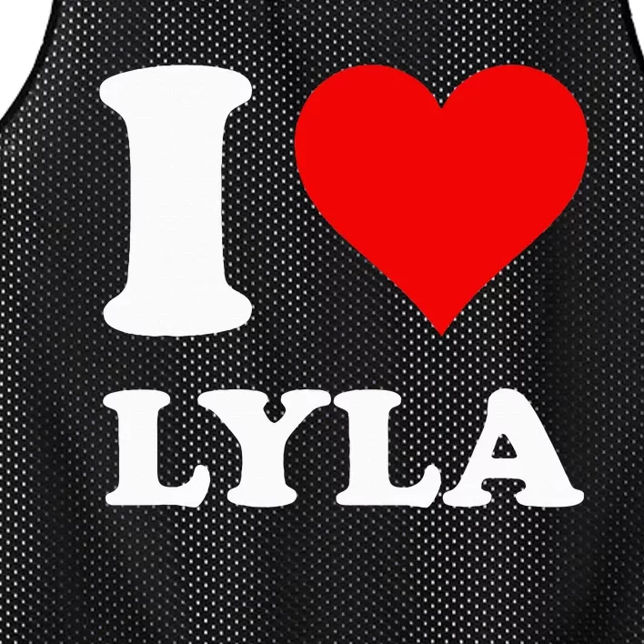 Red Heart I Love Lyla Mesh Reversible Basketball Jersey Tank