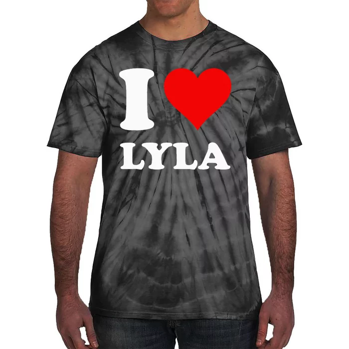 Red Heart I Love Lyla Tie-Dye T-Shirt